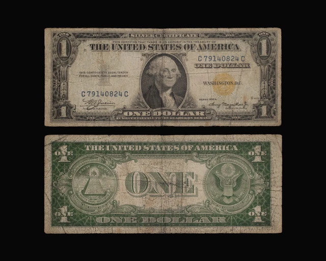 1935-A $1 North Africa Silver Certificate Yellow Seal Fr 2306 Emergency Issue
