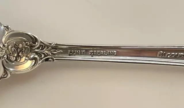 Lunt Eloquence Sterling Silver Oval Soup Dessert Spoon - 6 5/8" - No Monogram 3