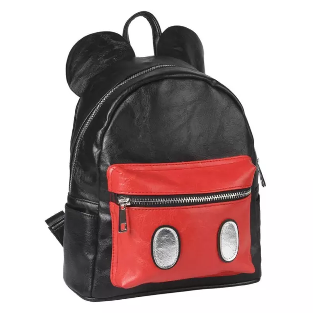 Mickey Mouse Conjunto Moda Mochila Con 3D Orejas - Lindo Bolso de Mano Escolar