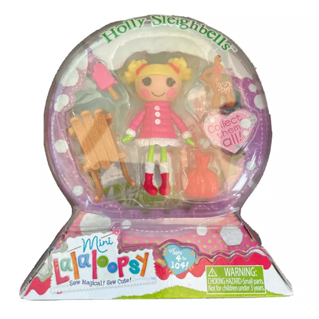 Mini Lalaloopsy Holly Sleighbells Series 10 #4 NRFB Christmas Reindeer Mini Doll