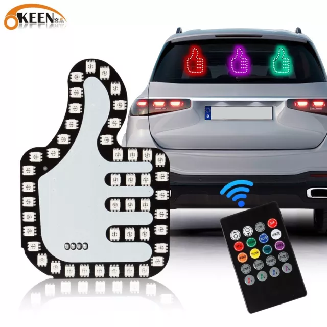 Gesture LED Funny Car Finger Light with Remote Gesture LED Funny