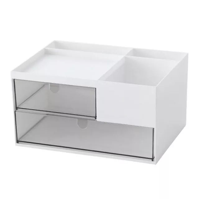 Organizador de Escritorio con 2 Cajones y 4 Compartimentos, Almacenamiento 3515