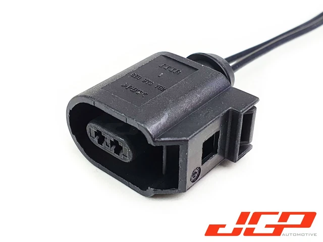 2-Pin D-Shaped Wiring Repair Plug Harness For Audi, VW, Seat, Skoda - OE #1J0973702