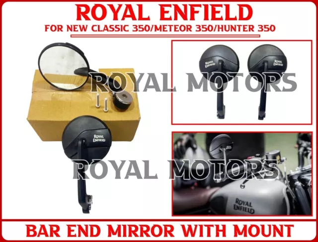 Royal Enfield BAR END MIRROR WITH MOUNT For New Classic 350/Meteor & Hunter 350