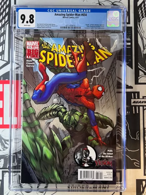 Amazing Spider-Man #654 CGC 9.8 1st Flash Thomson as Venom 2011 weapon V