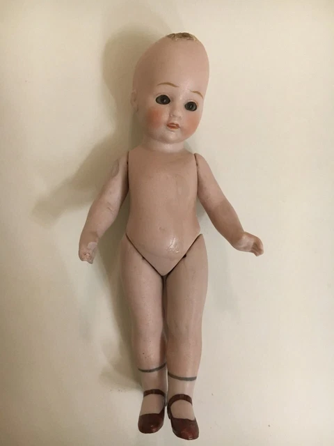 Antique German Bisque Doll w Sleep Eyes Mignonette Size 5 1/2" TLC Turn Head