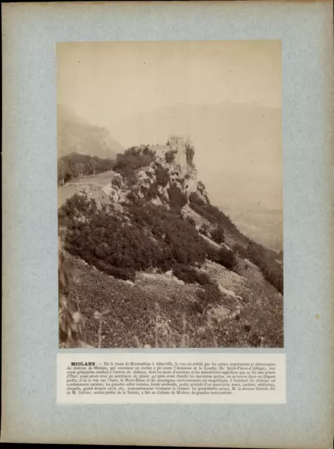 France, Miolans, Ruines du Château vintage albumen print Tirage albuminé  33