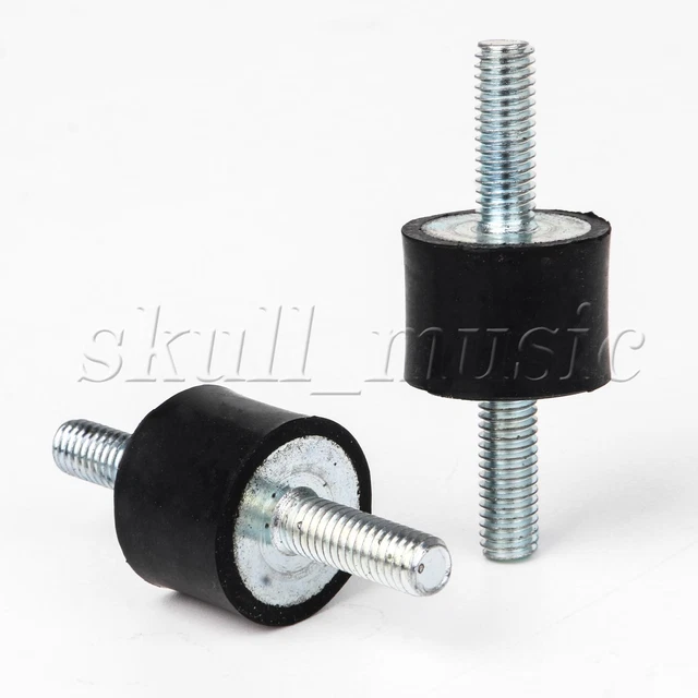 20Pieces Double Screw Vibration Silent Block Black Rubber M6 20x15mm Isolators