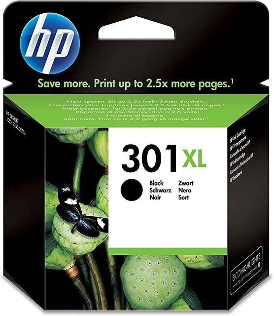 CARTUCCIA ORIGINALE HP 301 XL NERO - BLACK- NUOVA - inkjet noir