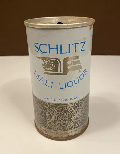 Schlitz Malt Liquor Beer Can Embossed Label Vanity Lid Jos Schlitz Brewing 1960s