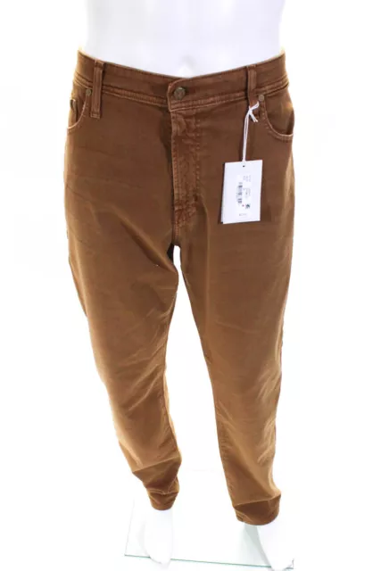 AG Adriano Goldschmied Mens Tellis Modern Slim Leg Jeans Pants Brown Size 38