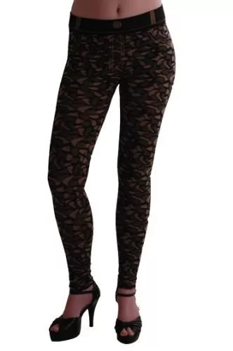 Womens Casual Multi Color Print Skinny Fit Stretch Full Length Ladies Leggings