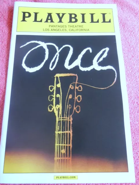 Once Musical Playbill 2014 Pantages Theatre Los Angeles