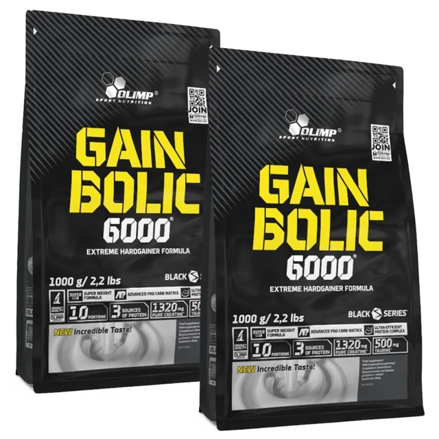 (24,90 Eur / KG) Olimp Gain Bolic 6000 2x 1kg Massa Weight Gainer