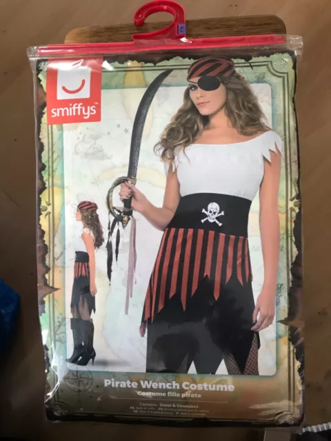 Smiffy’s BN in bag Adult Pirate Wench Lady Costume, Fancy Dress Outfit size XL