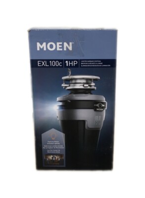 MOEN 1-HP Continuous Feed Garbage Disposal w/ Lighting and Sound Reduction