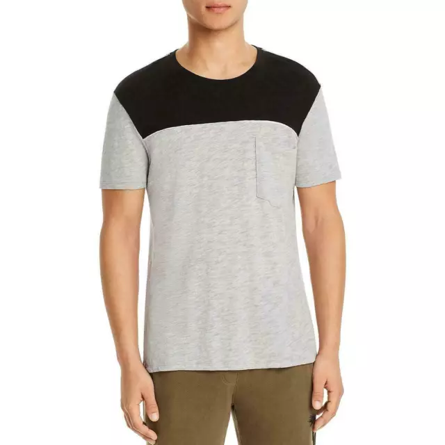 ATM Anthony Thomas Melillo Men's Heather Grey Combo Cotton Blend Pocket T-Shirt