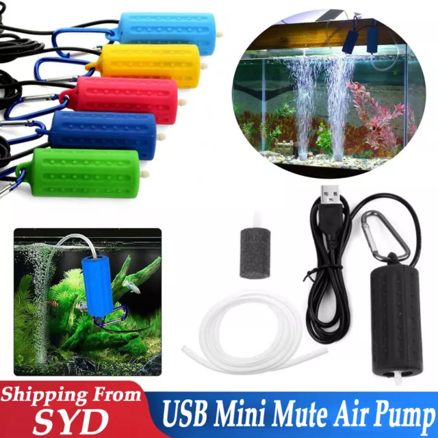 Ultra Silent Portable Mini USB Aquarium Fish Tank Oxygen Air Pump Energey Saving