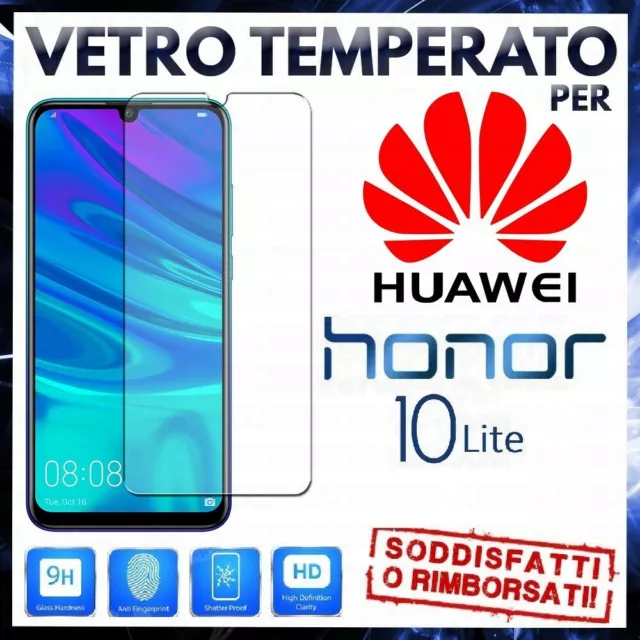 PELLICOLA in VETRO TEMPERATO per HUAWEI HONOR 10 LITE Protezione Schermo Display