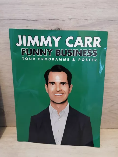 Jimmy carr funny business tour programme and poster