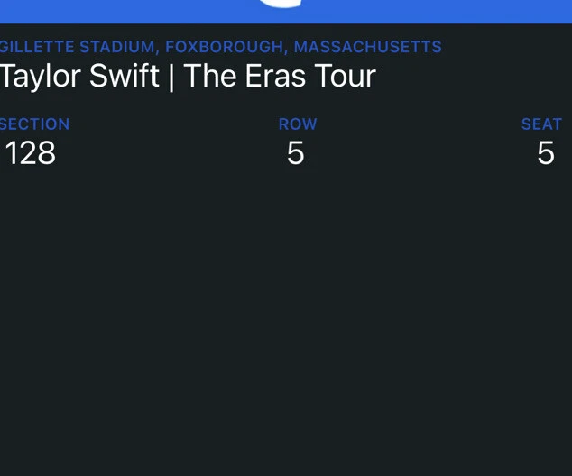 TAYLOR SWIFT TICKETS foxborough 600.00 PicClick