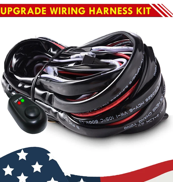 WIRING HARNESS KIT 12V ON/OFF Rock Switch Relay Loom For LED Work Light