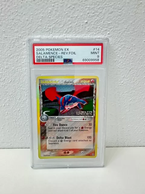 Pokemon Card Ex Delta Species SALAMENCE Reverse Holo (14/113) PSA 9 Mint ENG