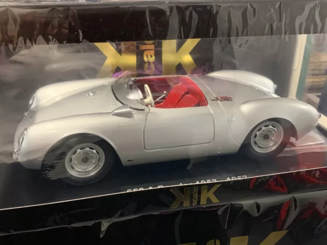 KK SCALE MODELS 120113  Porsche 550A Spyder 1956 Silver   1/12