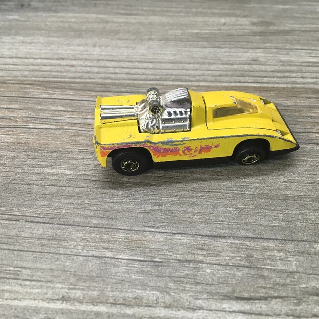 VTG HOT WHEELS Yellow Cannonade 1980 Race car Diecast Hong Kong 4.56