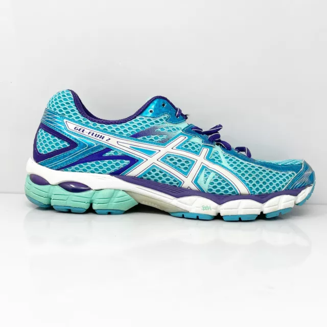 Asics Womens Gel Flux 2 T568Q Blue Running Shoes Sneakers Size 9.5