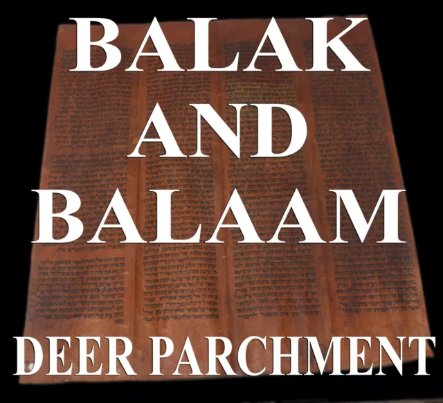 TORAH BIBLE VELLUM JEWISH MANUSCRIPT FRAGMENT 300 YRS YEMEN Balak & Balaam