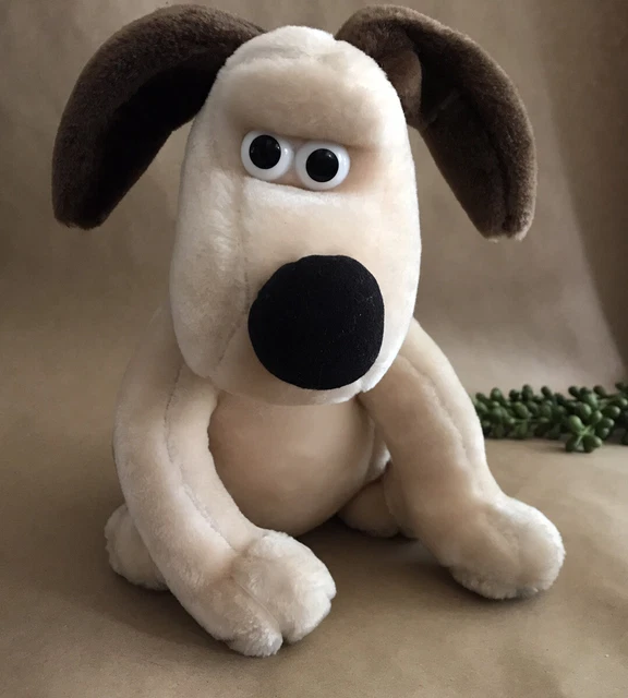 WALLACE & GROMIT 10” Sitting Dog Plush Toy Vintage 1989 Born To Play