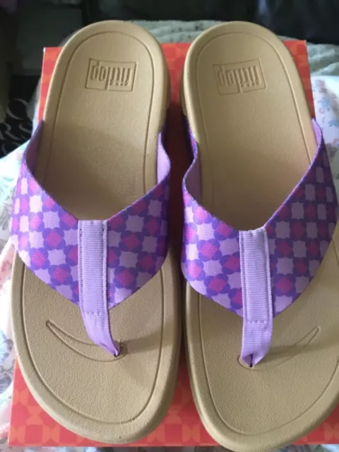BNIB ladies surfa x yinka ilori webbing toe post fitflop sandals, size 6