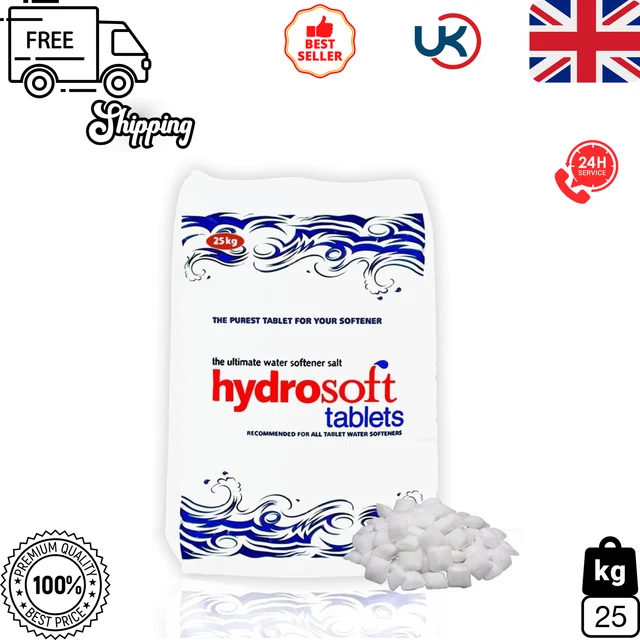 COMPRESSE DI SALE HYDROSOFT | SACCHETTO 25 KG | Addolcitore acqua | FCC Alimentare 99,9% Puro