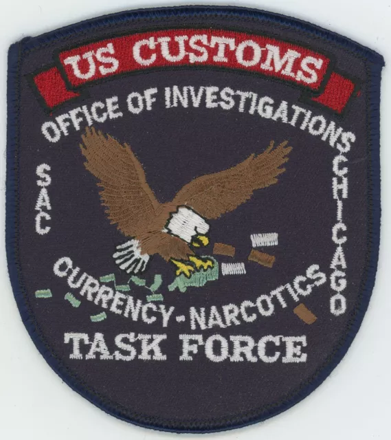 Currency Narcotics Task Force Office of Investigations Customs Service Patch