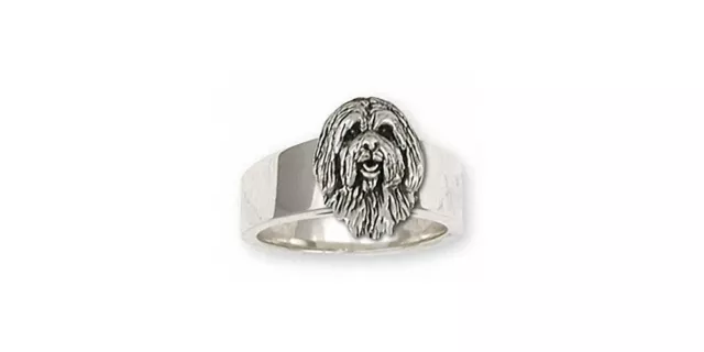 Tibetan Terrier Ring Jewelry Sterling Silver Handmade Dog Ring TRR1H-R