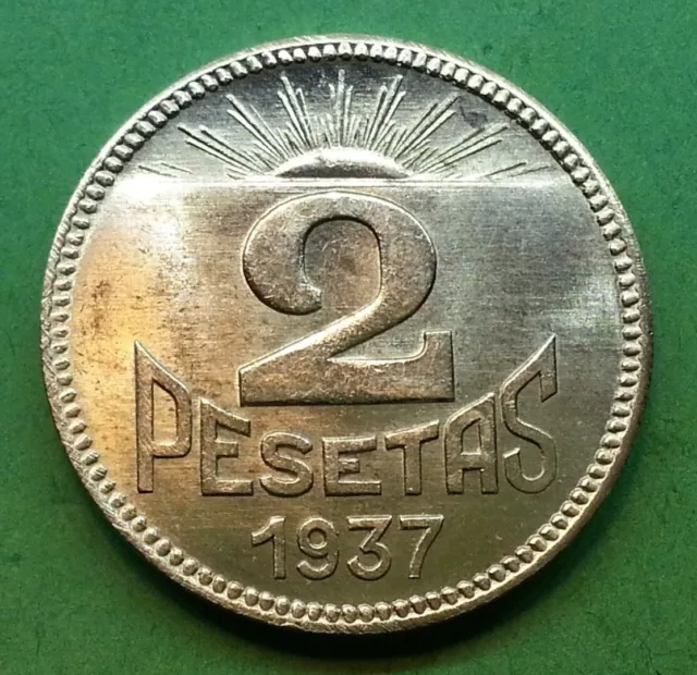 2 Pesetas 1937 CONSEJO DE ASTURIAS Y LEÓN SIN CIRCULAR SC