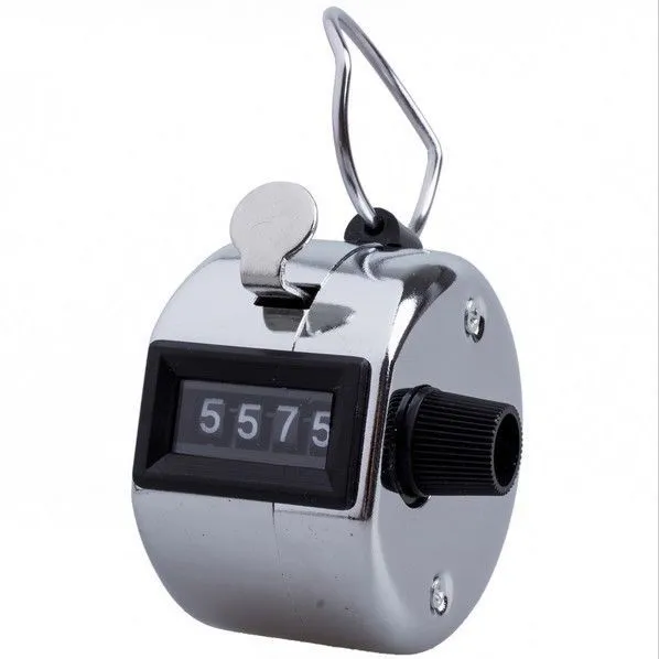 Hand Tally Counter Mechanical Manual Palm Clicker Click 4 Digit Manual Counting
