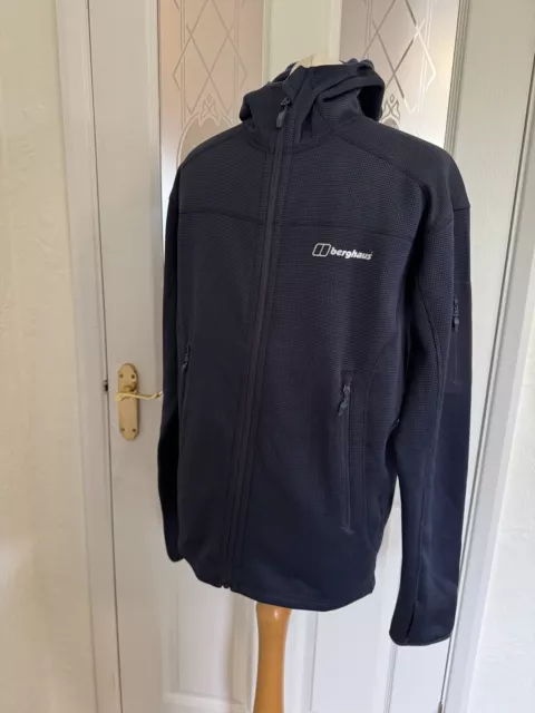 Mens Berghaus Pravitale Hooded Fleece Jacket Size M Medium