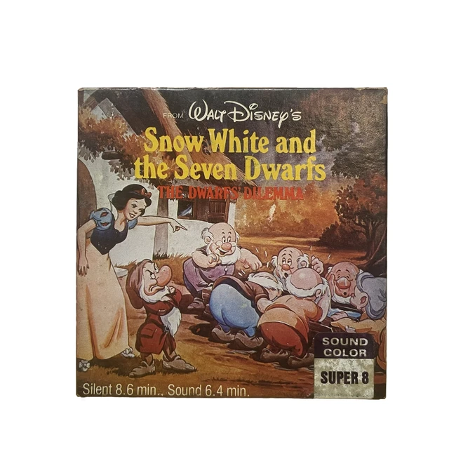 Walt Disney Super 8 Color Sound Film - Snow White and the Seven Dwarfs Vintage