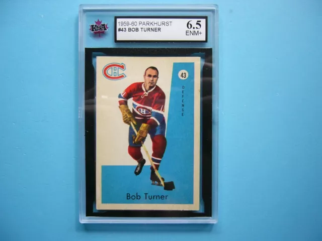 1959/60 Parkhurst Nhl Hockey Card #43 Bob Turner Ksa 6.5 Ex/Nm+ Sharp!! Parkie
