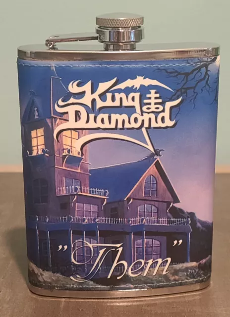 King Diamond: Them 8 oz flask custom made NEW