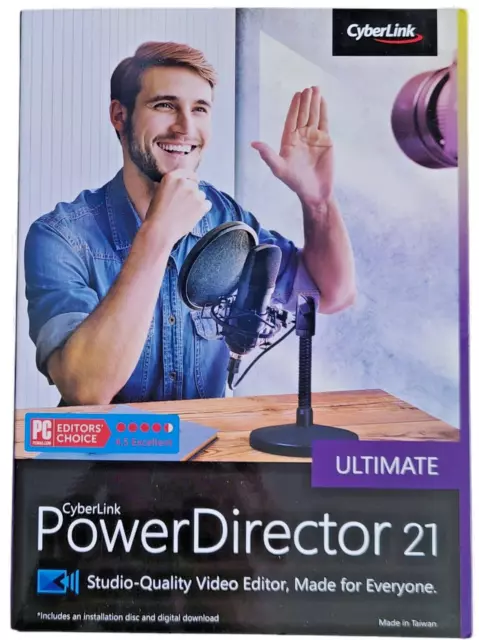 CyberLink Ultimate PowerDirector 21 Editor’s Choice Factory Sealed