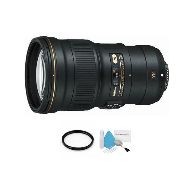 Nikon AF-S NIKKOR 300mm f/4E PF ED VR Lens + UV Filter & Cleaning Kit