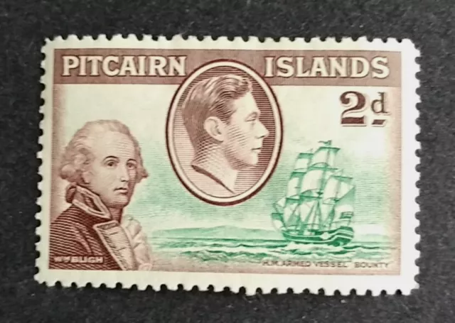 Pitcairn Islands 1940 Stamp. King George VI Definitive 2d. SG#4. MLH