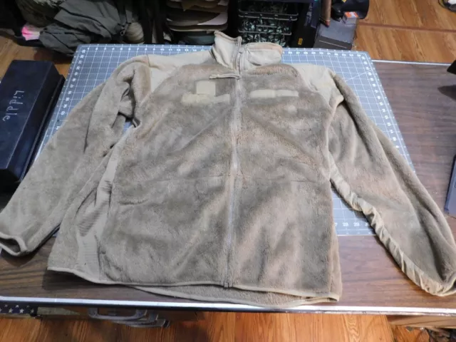 US Army Gen III Cold Weather OCP Coyote Fleece Jacket Large Long POLARTEC USA