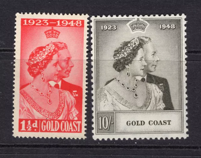 GOLD COAST 1948 Silver Wedding MNH Fine SG 147-148 cv £38