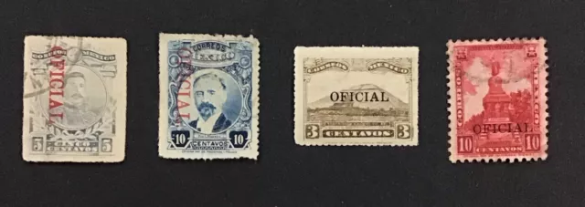 Mexico 1921-1927 F_VF MH & Used Sc#O157-59, O169-170,  official mail,  (W45)