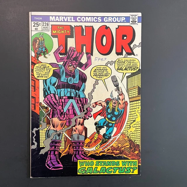 Thor 226 KEY Galactus cover Firelord Bronze Age Marvel 1974 John Buscema Conway