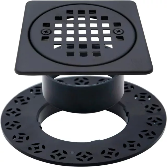 4 Inch Drain Grate Kit Compatible with Schluter Kerdi-Drain Flange Square Shower